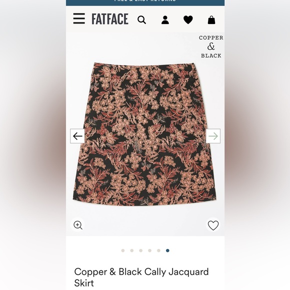 Copper & Black Cally Jaquard Skirt - Picture 4 of 12